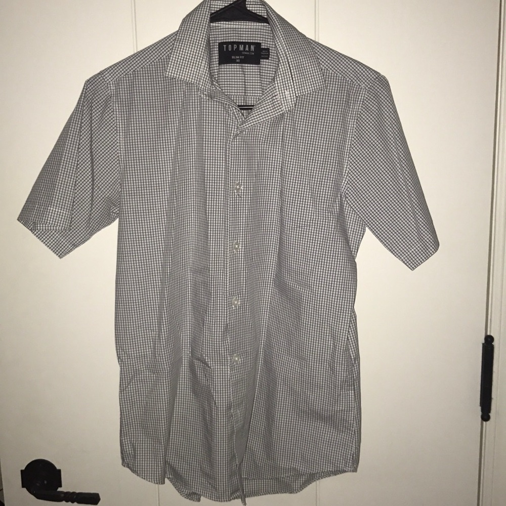 Brand new men TOPMAN shorts sleeve collard shirt